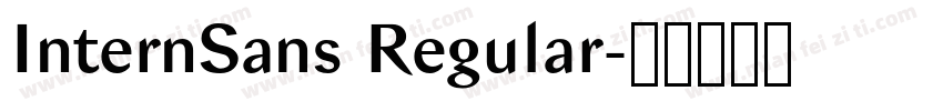InternSans Regular字体转换